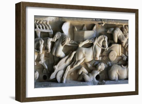 Cupid Charioteers Racing at Circus, Relief from Sarcophagus BC-null-Framed Giclee Print