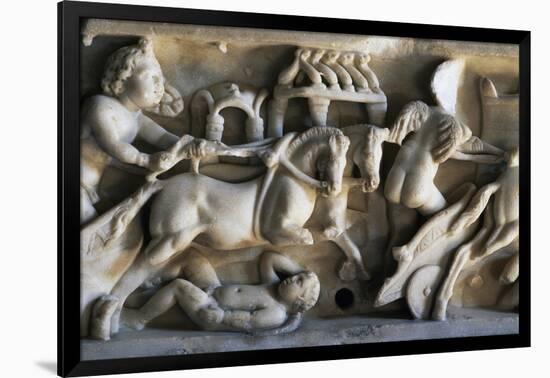 Cupid Charioteers Racing at Circus, Relief from Sarcophagus BC-null-Framed Giclee Print