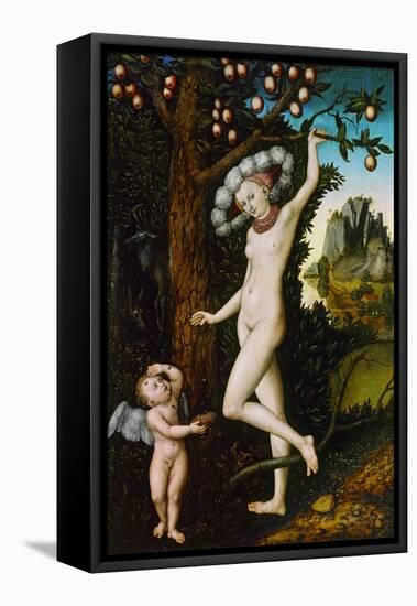 Cupid Complaining to Venus, Around 1525-Lucas Cranach the Elder-Framed Stretched Canvas