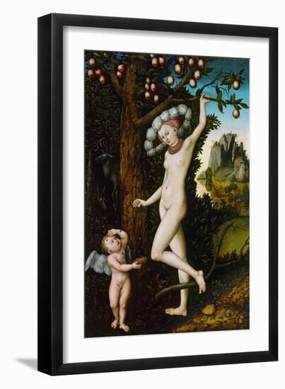 Cupid Complaining to Venus, Around 1525-Lucas Cranach the Elder-Framed Giclee Print