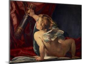 Cupid (Cut from a Larger Picture)-Giulio Cesare Procaccini-Mounted Giclee Print