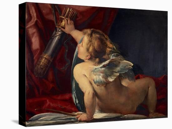 Cupid (Cut from a Larger Picture)-Giulio Cesare Procaccini-Stretched Canvas
