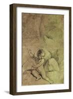 Cupid drawing an Arrow from a Quiver, in a Landscape-null-Framed Giclee Print