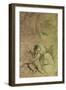 Cupid Drawing an Arrow from a Quiver, in a Landscape-Guercino (Giovanni Francesco Barbieri)-Framed Giclee Print