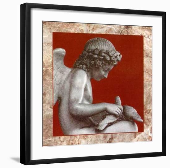 Cupid Feeding Doves-Antonio Canova-Framed Art Print