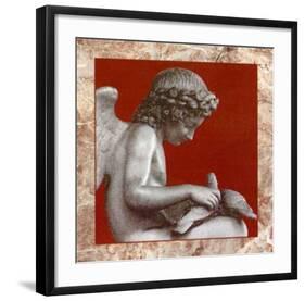 Cupid Feeding Doves-Antonio Canova-Framed Art Print