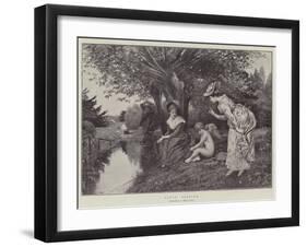 Cupid Fishing-George Adolphus Storey-Framed Giclee Print