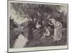 Cupid Fishing-George Adolphus Storey-Mounted Giclee Print