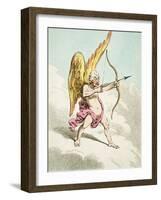 Cupid, from the New Pantheon No.4, Published by Hannah Humphrey, 1799-James Gillray-Framed Giclee Print