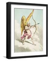 Cupid, from the New Pantheon No.4, Published by Hannah Humphrey, 1799-James Gillray-Framed Giclee Print