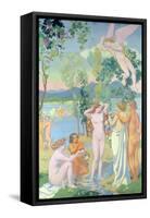 Cupid in Flight Is Struck by the Beauty of Psyche, 1908-Maurice Denis-Framed Stretched Canvas