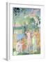 Cupid in Flight Is Struck by the Beauty of Psyche, 1908-Maurice Denis-Framed Giclee Print