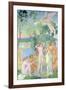 Cupid in Flight Is Struck by the Beauty of Psyche, 1908-Maurice Denis-Framed Giclee Print