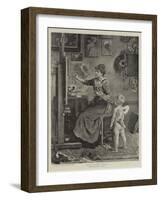 Cupid in the Studio-Ludwig Knaus-Framed Giclee Print