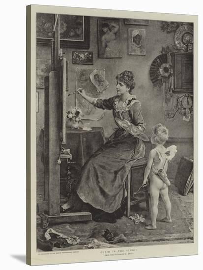 Cupid in the Studio-Ludwig Knaus-Stretched Canvas