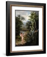 Cupid Inspiring the Plants with Love, Painted for Robert Thornton's Book 'New Illustration of the…-Philip Reinagle-Framed Giclee Print