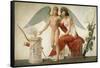 Cupid Inviting Venus to a Sacrifice-Louis Lafitte-Framed Stretched Canvas