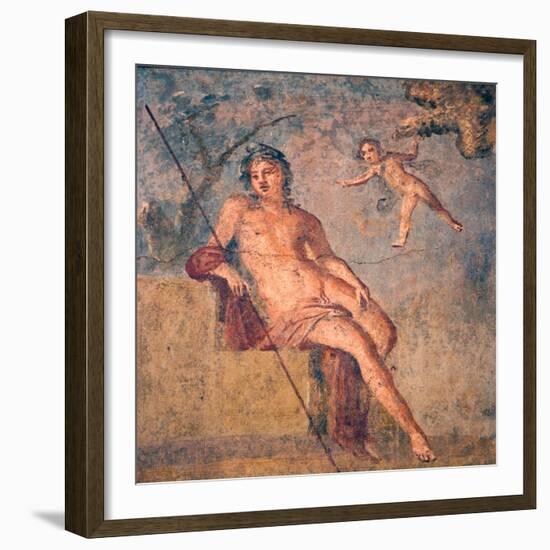 Cupid Leading Zeus's Eagle to Ganymede, from the House of Meleager, Pompeii-null-Framed Giclee Print