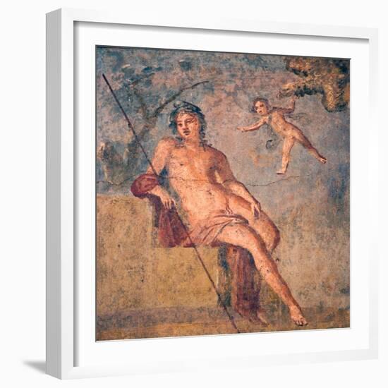 Cupid Leading Zeus's Eagle to Ganymede, from the House of Meleager, Pompeii-null-Framed Giclee Print