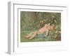 Cupid Lying on Grass-null-Framed Art Print