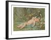 Cupid Lying on Grass-null-Framed Art Print