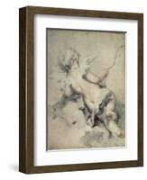 Cupid Lying on the Clouds-Rosalba Giovanna Carriera-Framed Giclee Print