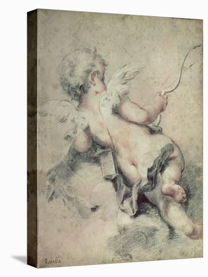 Cupid Lying on the Clouds-Rosalba Giovanna Carriera-Stretched Canvas