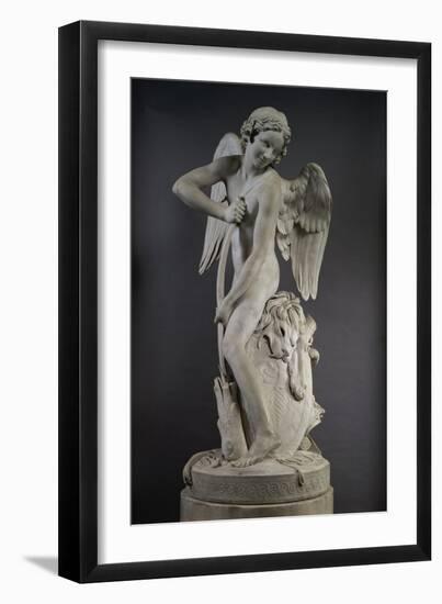 Cupid Making a Bow from the Mace of Hercules-Edme Bouchardon-Framed Giclee Print