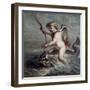 Cupid on a Dolphin, ca. 1630-Jan Quellinus-Framed Giclee Print