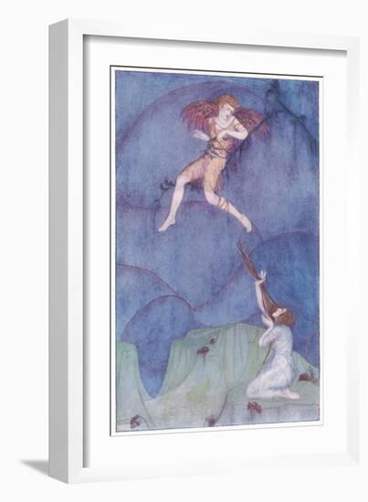 Cupid on the Cypress Tree-Dorothy Mullock-Framed Art Print