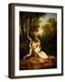 Cupid & Psyche (Oil on Canvas)-Jean Victor Bertin-Framed Giclee Print