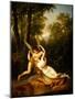 Cupid & Psyche (Oil on Canvas)-Jean Victor Bertin-Mounted Giclee Print