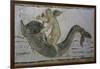 Cupid Riding Dolphin, Detail of Mosaic Uncovered in Thaenae-null-Framed Giclee Print