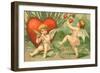 Cupid's Message, Valentine Postcard, C.1910-null-Framed Giclee Print