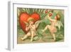 Cupid's Message, Valentine Postcard, C.1910-null-Framed Giclee Print