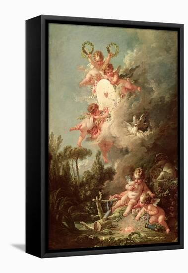 Cupid's Target, from "Les Amours Des Dieux," 1758-Francois Boucher-Framed Stretched Canvas