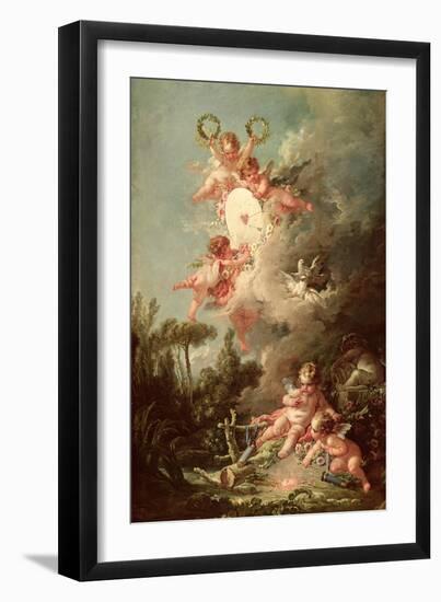 Cupid's Target, from "Les Amours Des Dieux," 1758-Francois Boucher-Framed Giclee Print