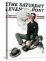"Cupid's Visit" Saturday Evening Post Cover, April 5,1924-Norman Rockwell-Stretched Canvas