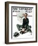 "Cupid's Visit" Saturday Evening Post Cover, April 5,1924-Norman Rockwell-Framed Giclee Print