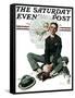 "Cupid's Visit" Saturday Evening Post Cover, April 5,1924-Norman Rockwell-Framed Stretched Canvas