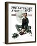 "Cupid's Visit" Saturday Evening Post Cover, April 5,1924-Norman Rockwell-Framed Giclee Print