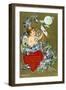 Cupid Shooting an Arrow Carrying a Love Letter, American Valentine Card, 1908-null-Framed Giclee Print