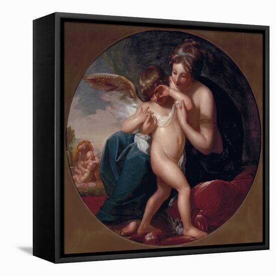 Cupid, stung by a bee, is cherished by his Mother, 1774-Benjamin West-Framed Stretched Canvas