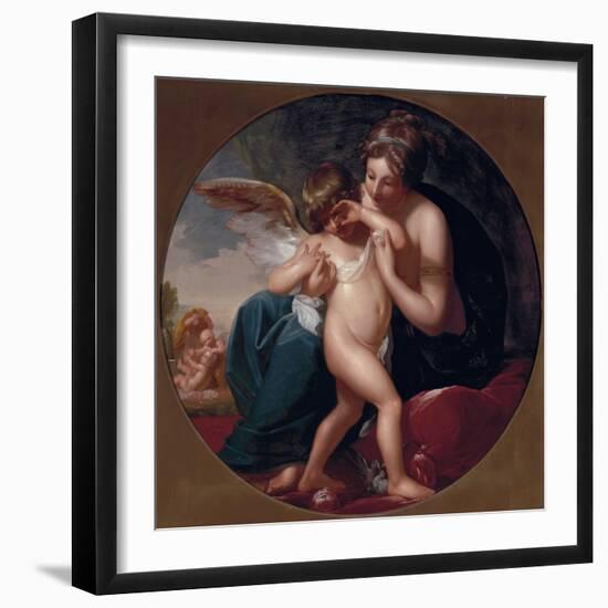 Cupid, stung by a bee, is cherished by his Mother, 1774-Benjamin West-Framed Giclee Print