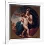 Cupid, stung by a bee, is cherished by his Mother, 1774-Benjamin West-Framed Giclee Print