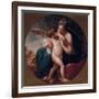 Cupid, stung by a bee, is cherished by his Mother, 1774-Benjamin West-Framed Giclee Print