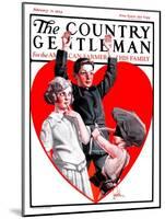 "Cupid Takes Aim," Country Gentleman Cover, February 10, 1923-F. Lowenheim-Mounted Giclee Print