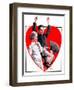 "Cupid Takes Aim,"February 10, 1923-F. Lowenheim-Framed Giclee Print