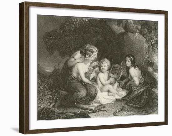 Cupid Taught by the Graces-null-Framed Giclee Print