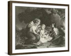 Cupid Taught by the Graces-null-Framed Giclee Print